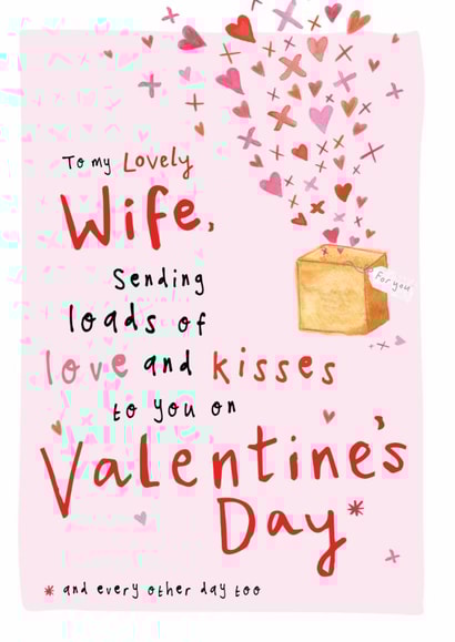 Cute Valentine's Day Card Lovely Wife created by Bow & Bell
