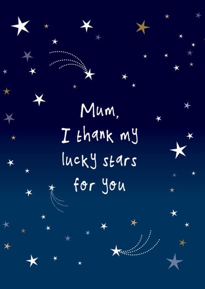Cute Mother's Day Card - Count My Lucky Stars - Sweet Stargazing created by Bow & Bell