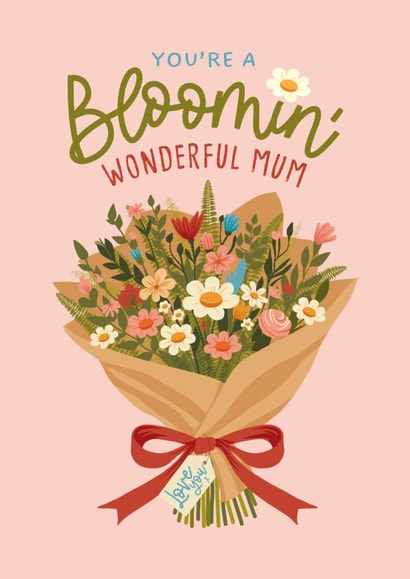 Pretty Mother's Day/Birthday Card - Bouquet Of Flowers - Bloomin created by Atwood & Atwood