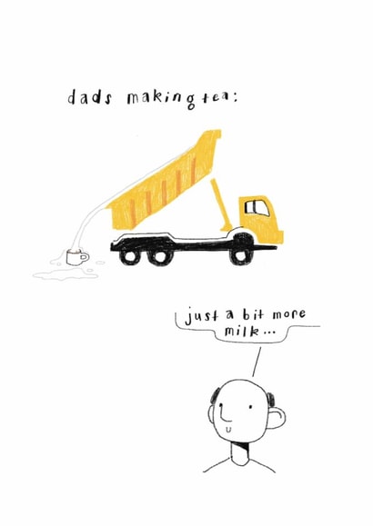 Funny Father's Day Card - Dads Making Tea created by A Does Art