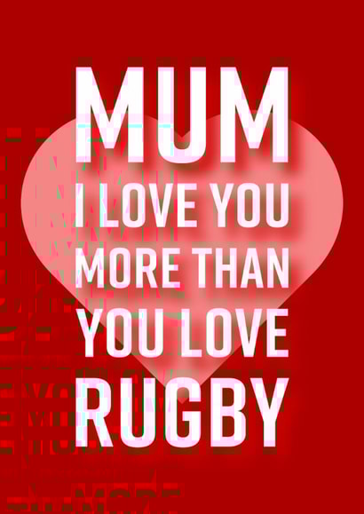 Funny Mother's Day Card - Rugby created by PEA GREEN PRINTS