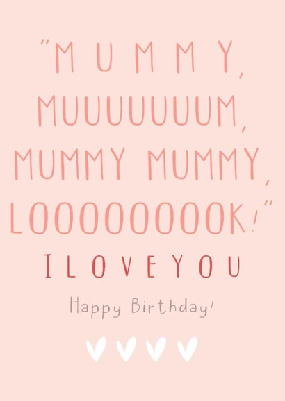 Funny Birthday Card - Mummy Look created by Little Prints Fred Designs