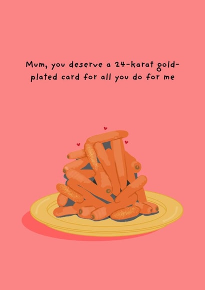Funny Mother's Day Card - Carrots created by original fox designs