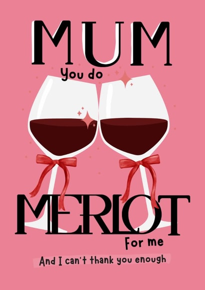 Funny Mother's Day Card - Merlot created by original fox designs