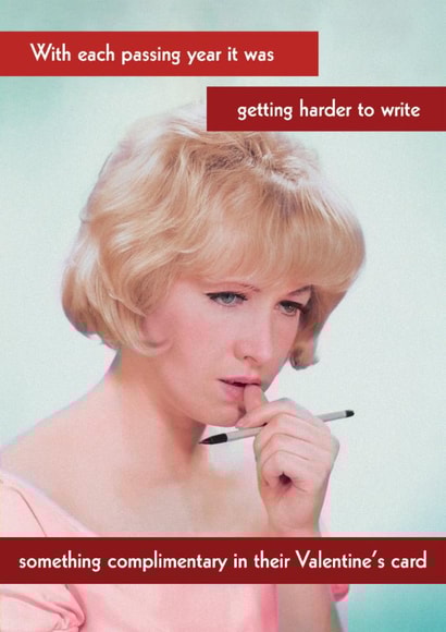 Funny Valentine's Card - Complimentary Card created by Quitting Hollywood