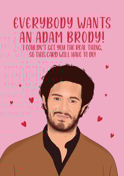 Fun Valentine's Day Card - Adam Brody - Hearts created by Alexa Makes Cards