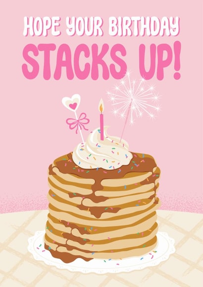 Cute Birthday Card - Pancake Stack created by Tanya Laporte Designs