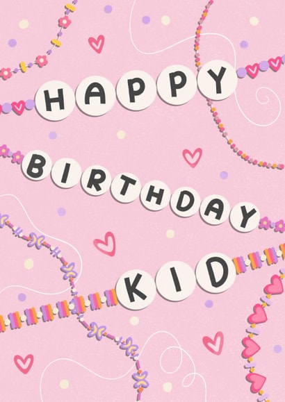 Cute Birthday Card - For Her - Friendship Bracelet created by Megan-Ceri Dabbs