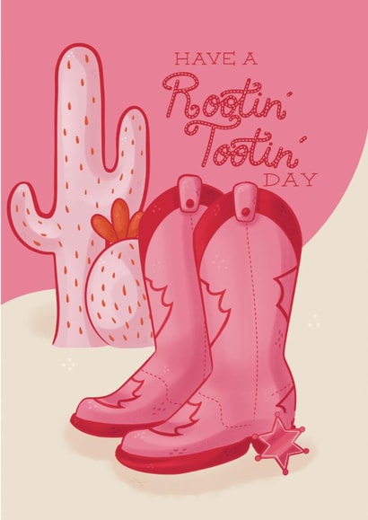 Cute Birthday Card - Rootin' Tootin' Day created by EvercrafterDesign
