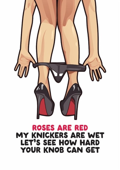 Rude Valentines Day Card - For Him - Naughty Knickers created by Filthy Sentiments