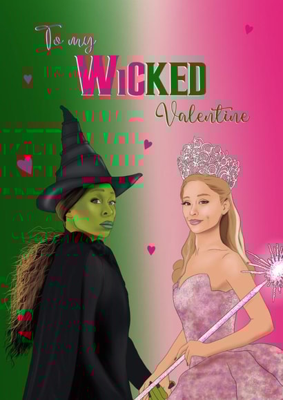 Fun Valentine’s Day Card - Wicked - Glinda And Elphaba created by Alexa Makes Cards