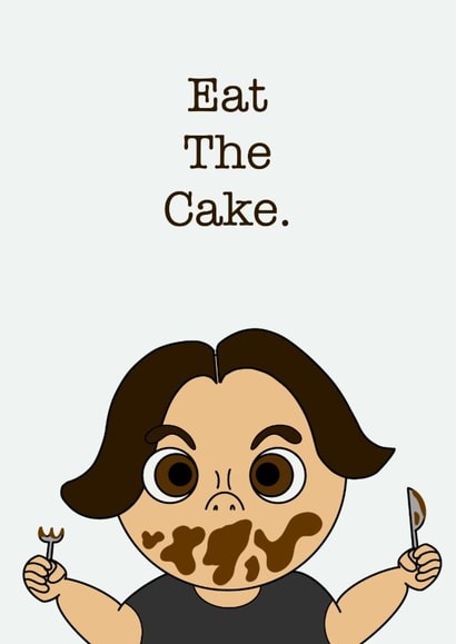 Birthday card for cake and dessert lovers created by Artzen Island