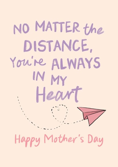 Heartfelt Mother's Day Card - Across The Miles - Always In My Heart created by Sweetlove Press