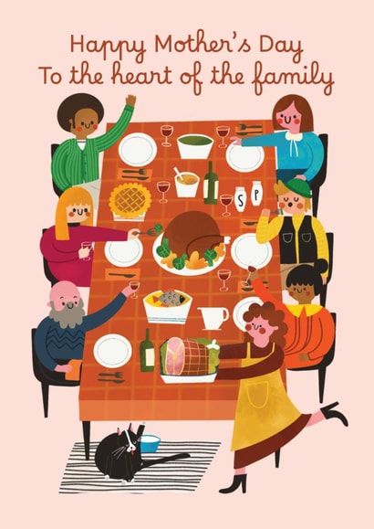 Cute Mother's Day Card - To The Heart Of The Family - Food created by AbiGoLucky