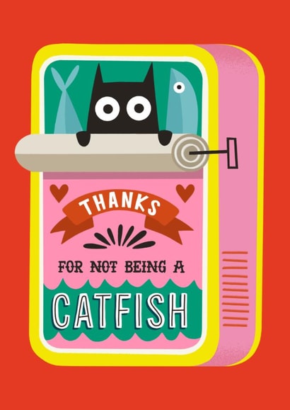 Funny Valentine's Day Card - Catfish - Online Dating created by AbiGoLucky