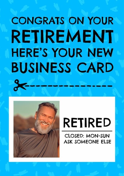 Funny Retirement Card - New Business Card created by AbiGoLucky