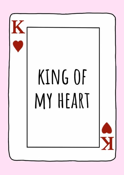 Cute Valentine's Day Card - King Of My Heart - Card created by Amy (Hedgecards)