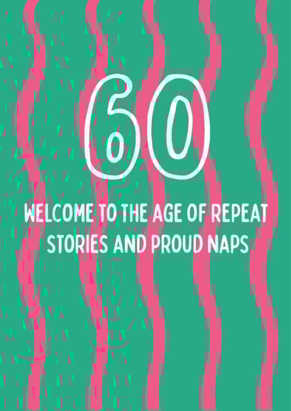 Funny Birthday Card - 60th - Naps created by @Laura Lonsdale Designs