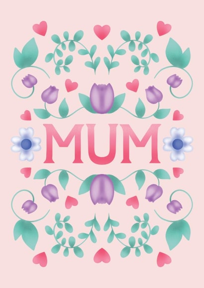 Pretty Mother's Day Birthday Card for Mum - Flowers created by Angelicabydesign