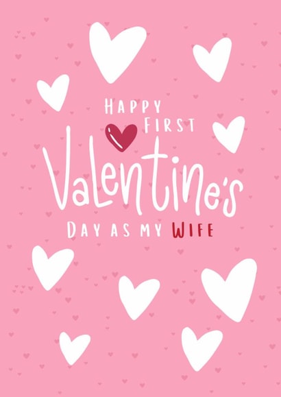 Cute Valentine's Day Card - For Wife - First Valentine's created by Parsy Designs