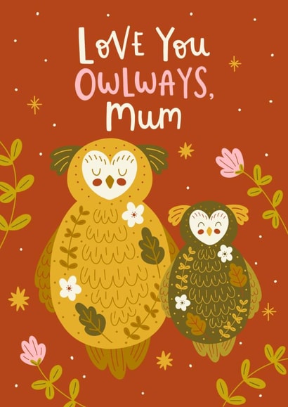 Cute Mother's Day Card - Owls created by Abbie Imagine