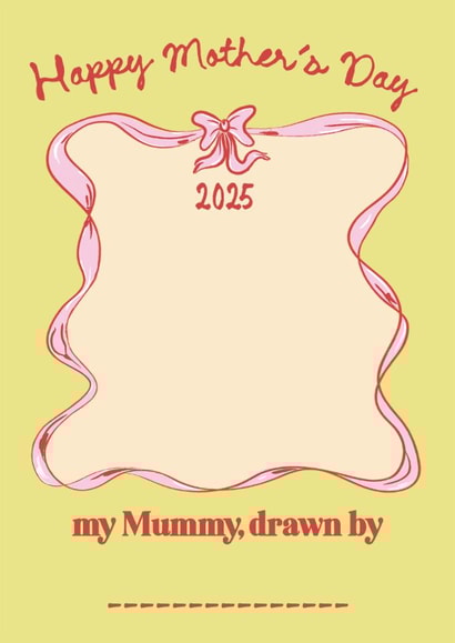 Cute Mother's Day Card - Your Child's Drawing of Mum created by Tulastra Studio