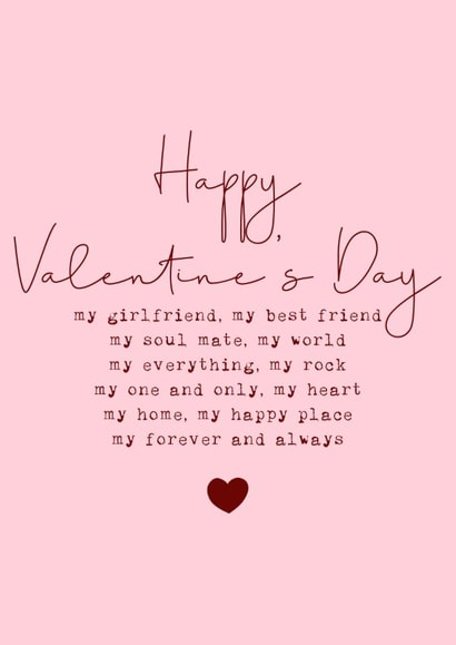 Classic Valentine's Day Card - For Girlfriend - Forever And Always created by Cake For Breakfast