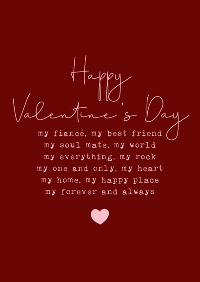 Classic Valentine's Day Card - Fiancé - Forever And Always created by Cake For Breakfast