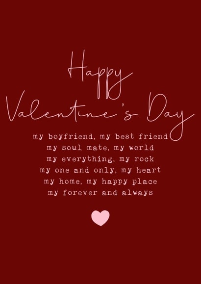 Classic Valentine's Day Card - Boyfriend - Forever And Always created by Cake For Breakfast