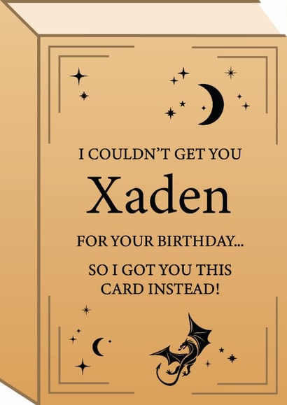 Funny Birthday Card - Fourth Wing - Xaden created by Tiger Feet Creations