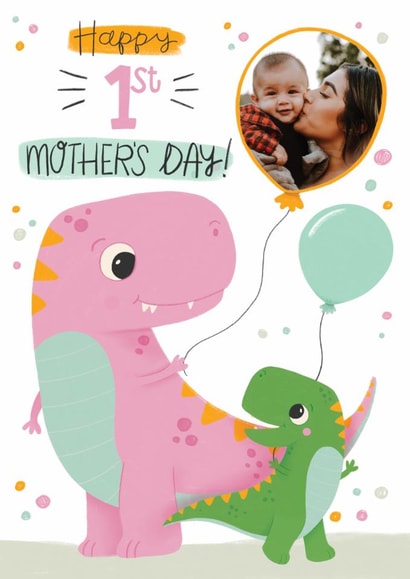 Cute Mother's Day Card - 1st - Dinosaur created by Hollie McManus Illustration