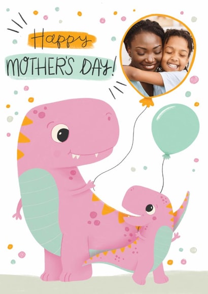Cute Mother's Day Card - Pink Dinosaurs created by Hollie McManus Illustration