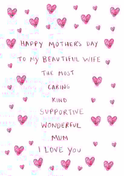 Heartfelt Mother's Day Card - For Wife - Beautiful Wife created by HCD Illustration