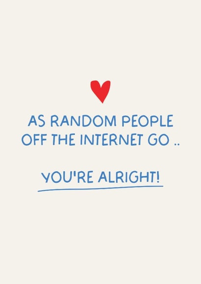 Fun Valentine's Day/Anniversary Card - Random People Off The Internet - Heart created by Puns and Needles