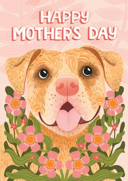 Cute Mother's Day Card - Bulldog created by Hollie McManus Illustration