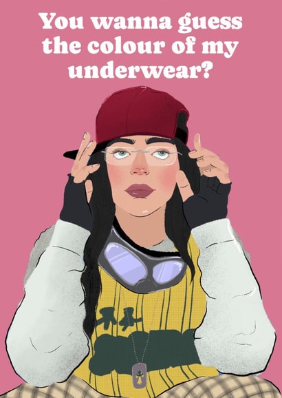 Funny Valentine's Day Card - Billie Eilish - LGBTQ+ created by The Queer Store