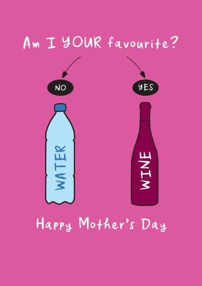 Funny Mother's Day Card - Choose Your Favourite created by The Boy and the Bear