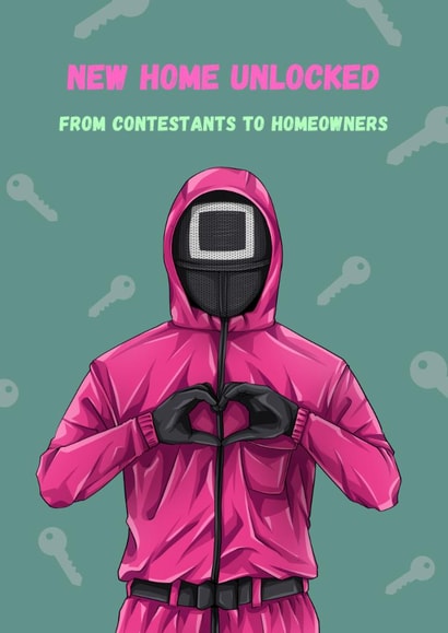 Funny New Home Card - Squid Game created by GawjusCards