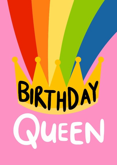 Classic Birthday Card - Queen - LGBTQ+ created by Christine Gore