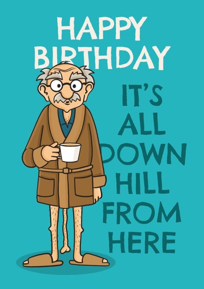 Funny Birthday Card - For Him - Saggy Balls created by AbiGoLucky