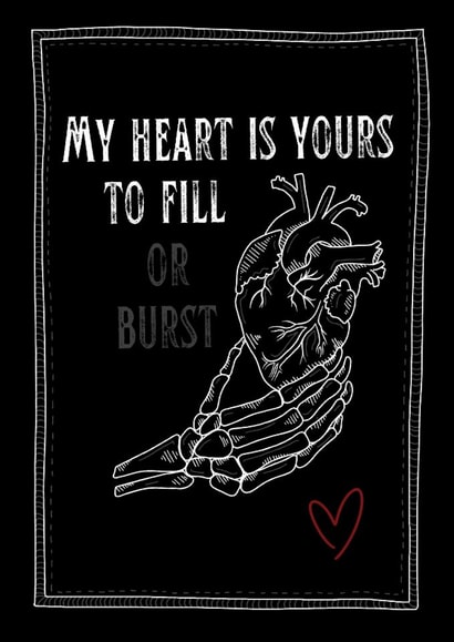 Elder emo valentine or anniversary skeleton heart created by Big Charlotte Draws