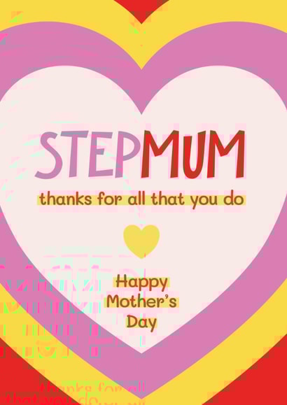 Classic Mother's Day Card - Step Mum - Thanks For All You Do created by Bev O'Connor || @oconnordesign