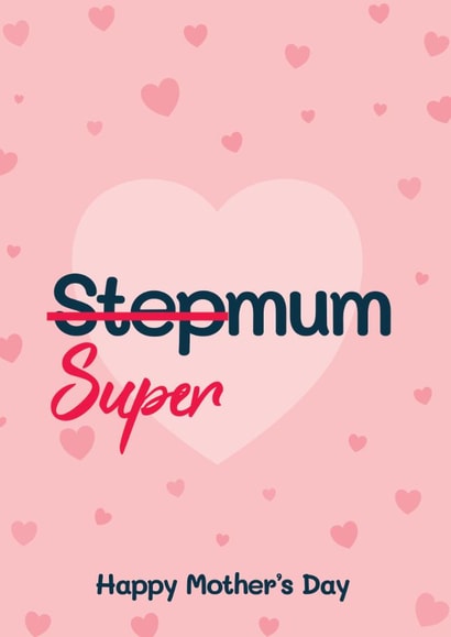 Cute Mother's Day Card - Super Step Mum created by Bev O'Connor || @oconnordesign
