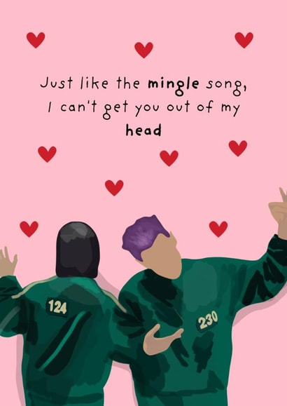 Funny Valentine's Day Card - Squid Game - Mingle Song created by Original Fox Cards