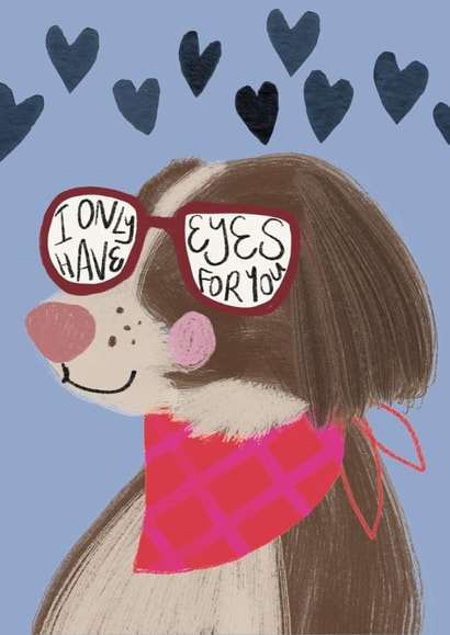 Cute Valentine's Day Card Puppy Dog Eyes created by Emma Hudson