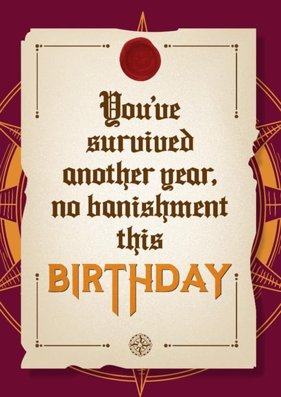 Funny Birthday Card - The Traitors - Survived Another Year created by Mrs Best Paper Co.