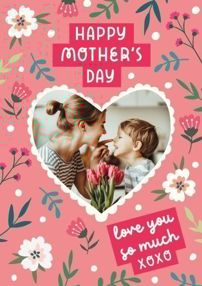 Pretty Mother's Day Card - Heart Frame - Love You So Much created by Helen Richmond