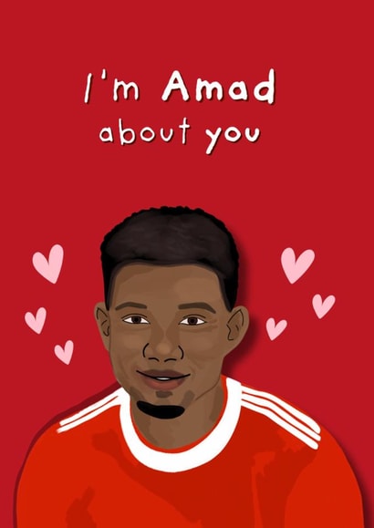 Punny Valentine's Day/Anniversary Card - Manchester United - Amad Diallo Pun created by Original Fox Cards