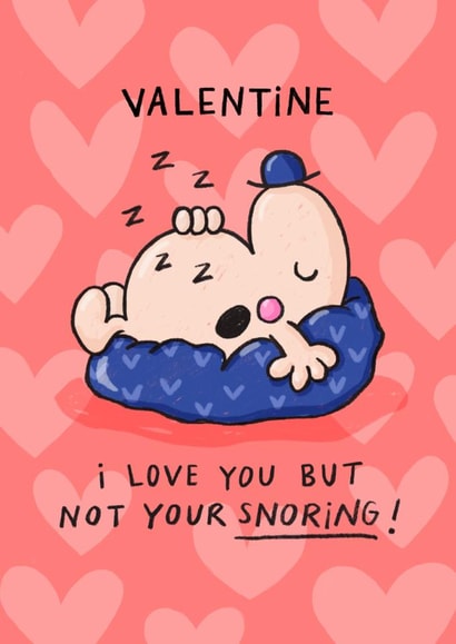 Cute Valentine’s Day Card - Mr. Men - Loud Snoring created by Mr. Men