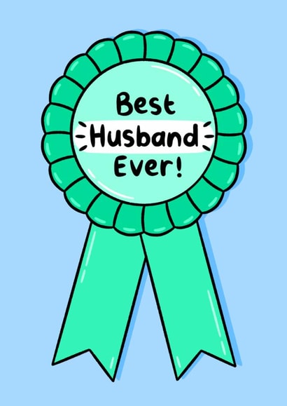 Cute Anniversary Card - Best Husband Ever created by Holly Murray Doodles
